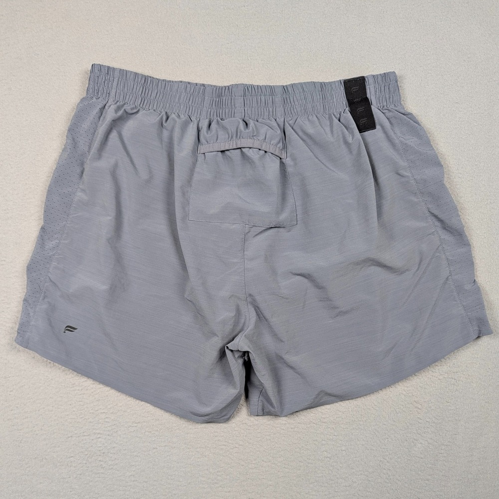 Fabletics Running Shorts Mens XL Gray Lined Perforated 5" Inseam Athletic Gym